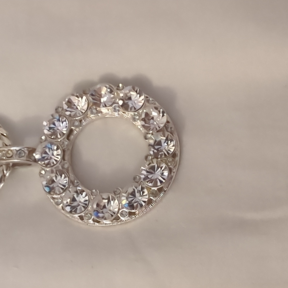 Silver Rhinestone Necklace - Picture 2 of 4